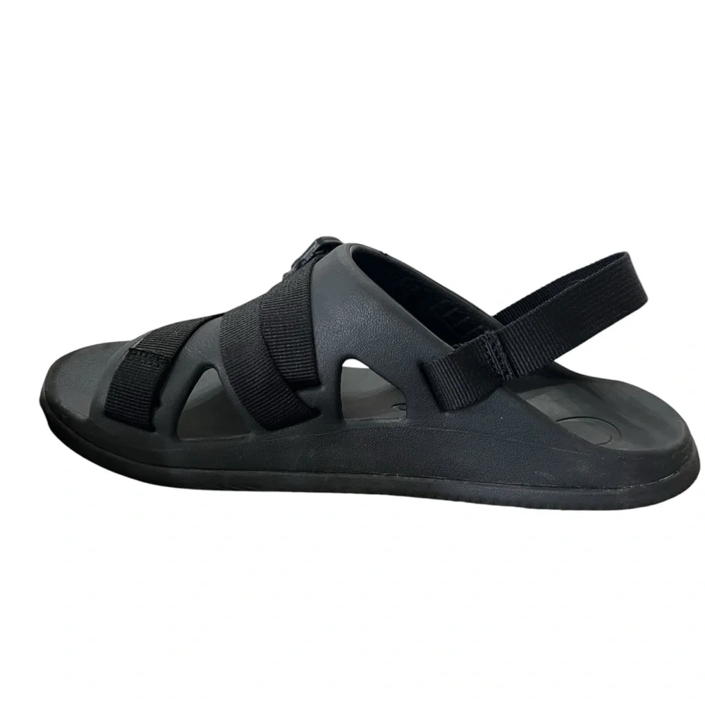 CHACO CHILLOS MENS BLACK SLIDES ADJUSTABLE SPORTS SANDAL WITH HEEL STRAP SIZE 8
